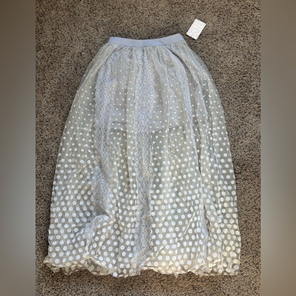 SOLD!!! Free people Sheer Polka Dot Skirt free people